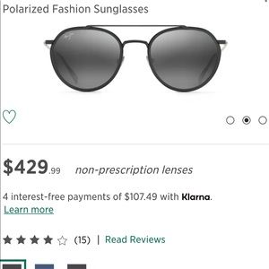 Maui Jim polarized Bowline black matte sunglasses - brand new (in box)